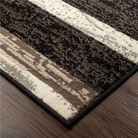 Indoor Runner Rug,Jute Backed,Modern Geometric Patchwork Floor Decor for Bedroom - Picture 5 of 7